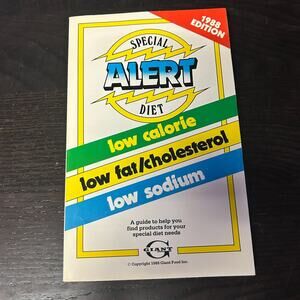 1988 Giant Foods Special Alert Diet Low Calorie Low Fat/Cholesterol Low Sodium